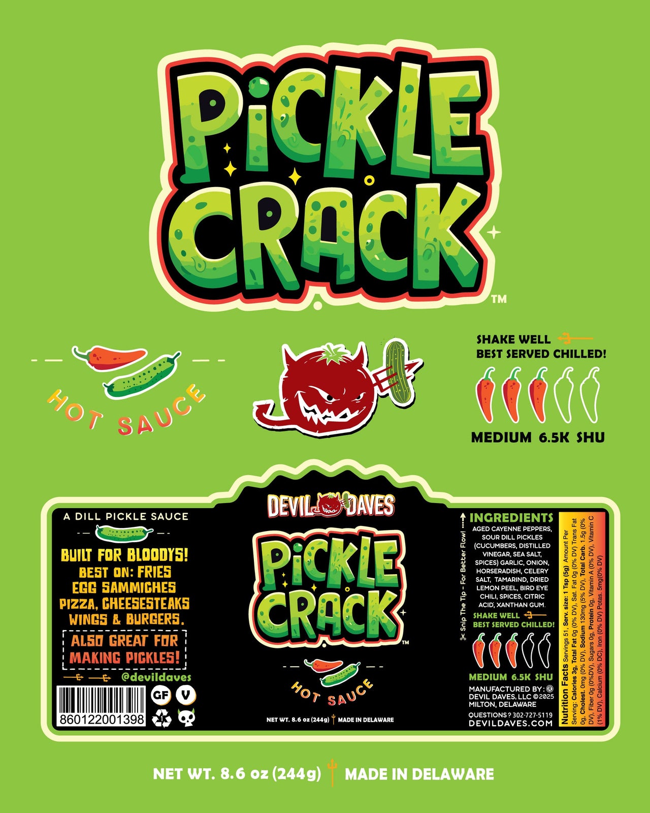 Dill Pickle Hot Sauce - Pickle Crack™ | 8.6 OZ