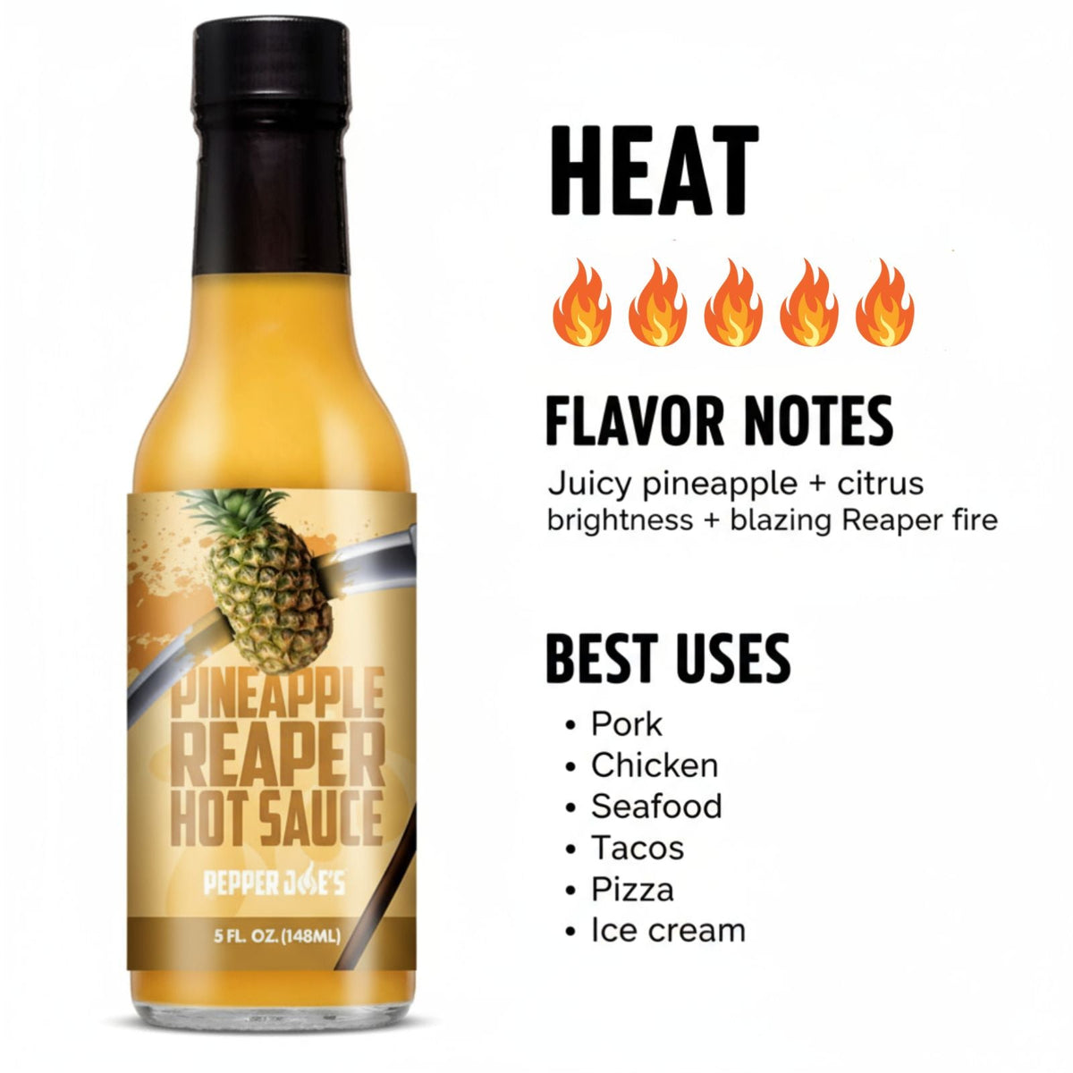 Carolina Reaper Dessert Hot Sauce Bundle - 2-Pack Fruit Variety Set