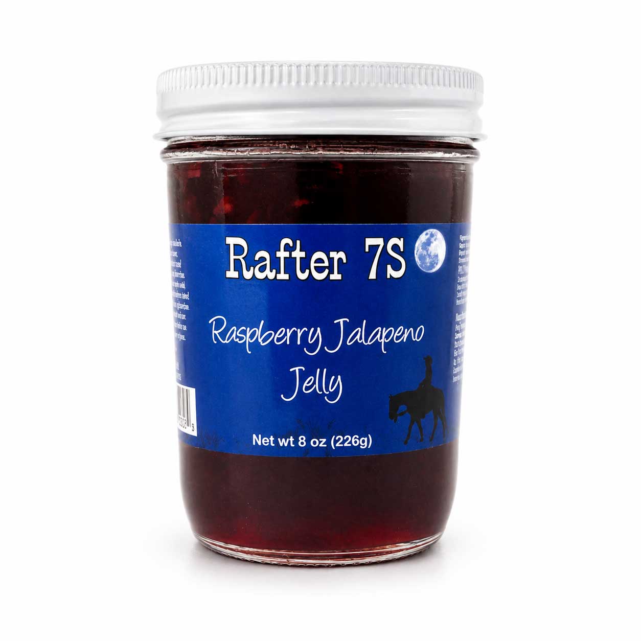 Raspberry Jalapeno Jelly | 8 oz. | Sweet & Spicy Jelly | Cream Cheese Jelly | Fresh Raspberries | Made in Paxton, NE | Rafter 7S