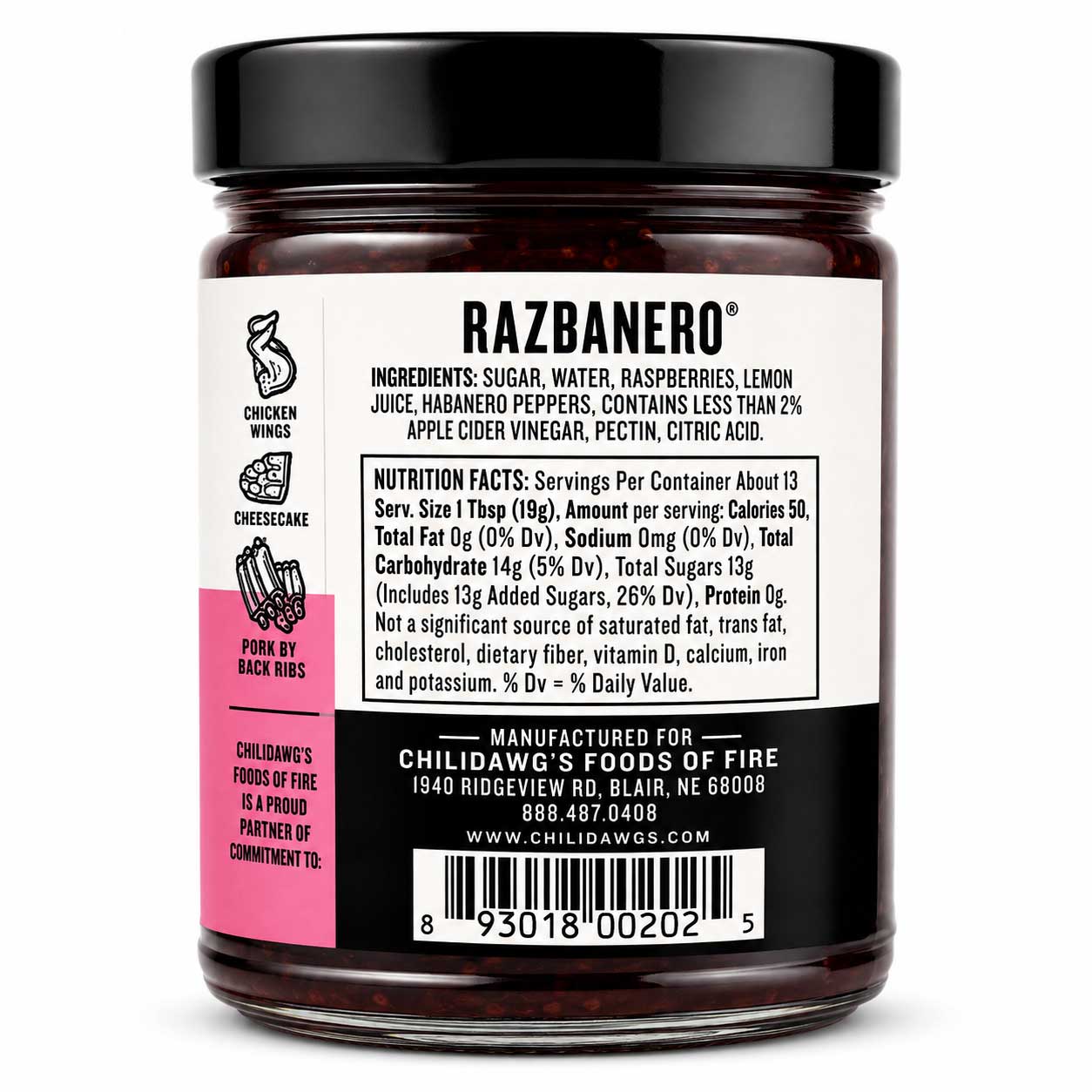 Razbanero Pepper Spread | Pack of 3 | 9 oz | Gluten Free | Chili Dawg's Foods of Fire