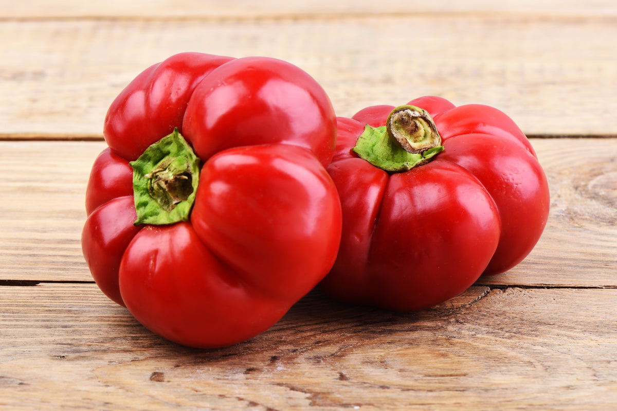 50 Organic SHEEPNOSE PIMENTO PEPPER Sweet Red Pimiento Cheese Capsicum Annuum Seeds