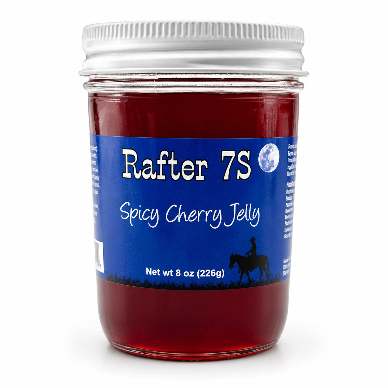 Spicy Cherry Jelly | 8 oz. Jar | 3 Pack | Sweet & Spicy Jelly Spread | Fresh Cherries | Made in Paxton, NE | Rafter 7S