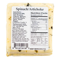 Best Nebraska Farmstead Cheese 6 Piece Sampler | Garlic Pepper, Cheddar, Havarti, Jalapeno, Spinach & Artichoke, Bacon | Hand-Cut and Carefully Aged