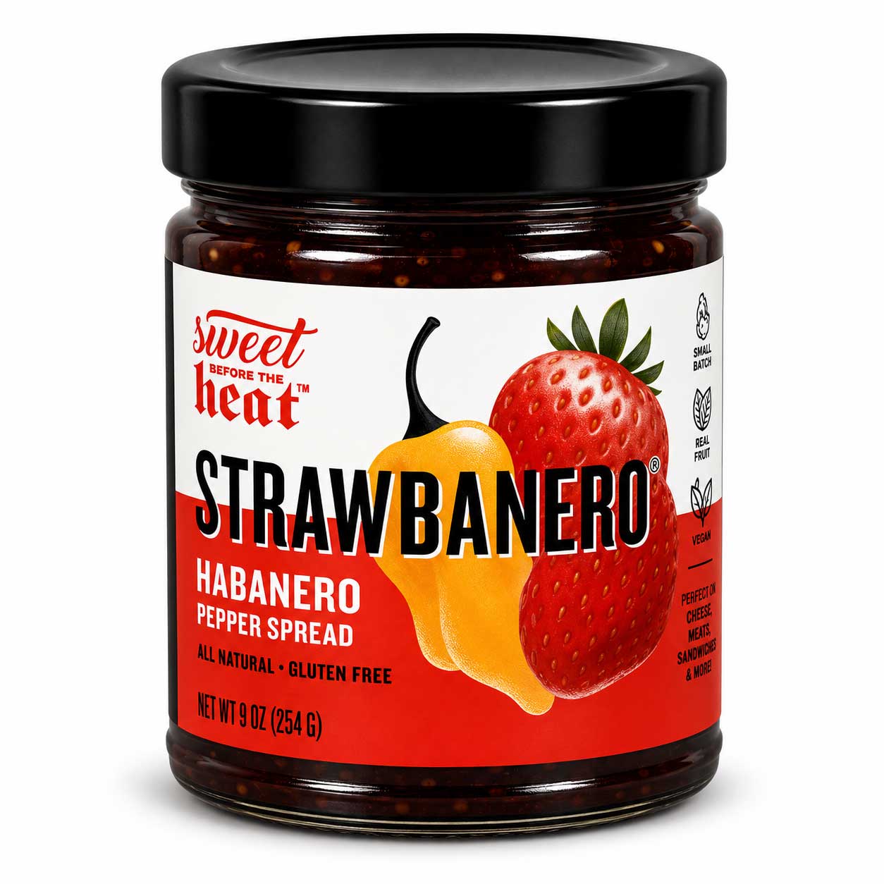 Strawbanero Pepper Spread | Pack of 3 | 9 oz | Gluten Free | Chili Dawg's Foods of Fire
