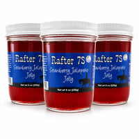 Strawberry Jalapeno Jelly | 8 oz. Jar | 3 Pack | Strawberry With Spicy Ending | Delightful Flavor | Made in Paxton, NE | Rafter 7S