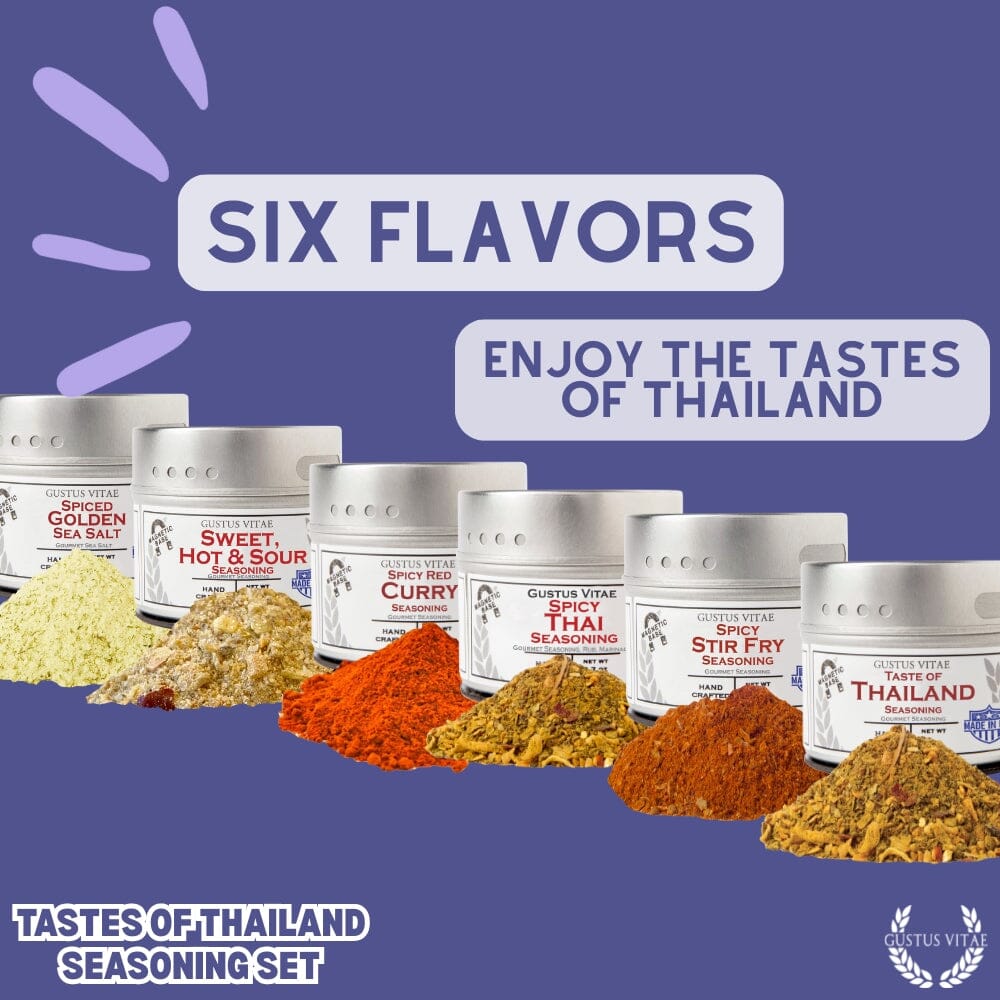 Thai Seasoning Gift Set - Tastes of Thailand - Artisanal Spice Blends Six Pack